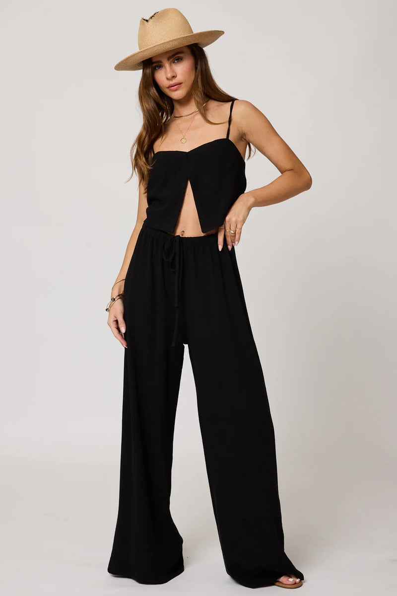 Venice Wide Leg Pant - Black