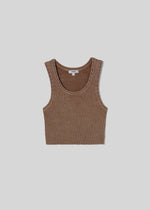 Cropped Poppy Tank - Bamboo