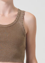 Cropped Poppy Tank - Bamboo