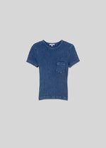 Arlo Rib Pocket Tee - Indigo