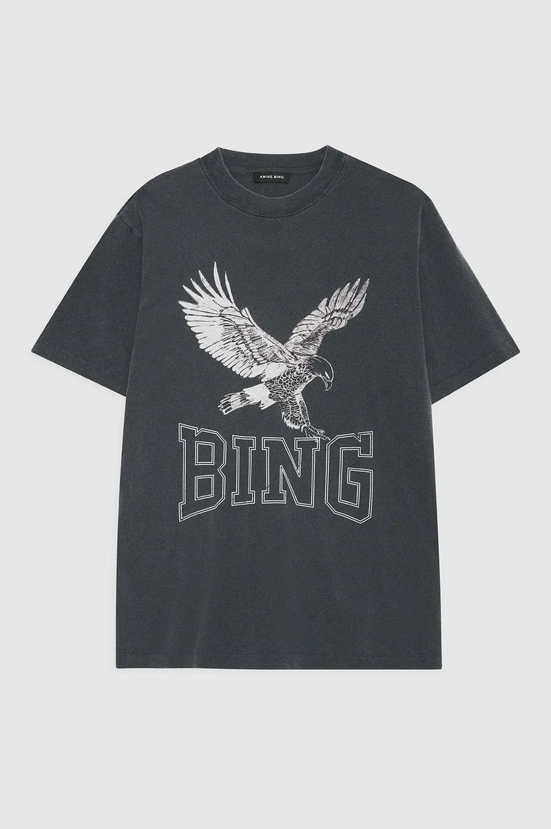 Lili Tee Retro Eagle Tee - Washed Black