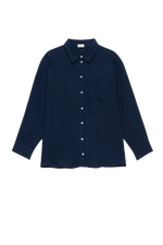 The Linen Relaxed Shirt - Navy