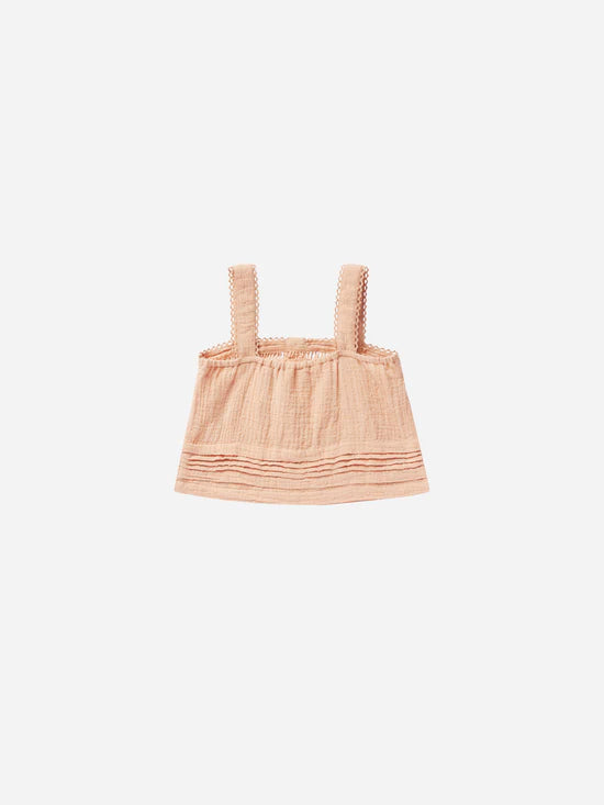 Pleat Tank - Apricot