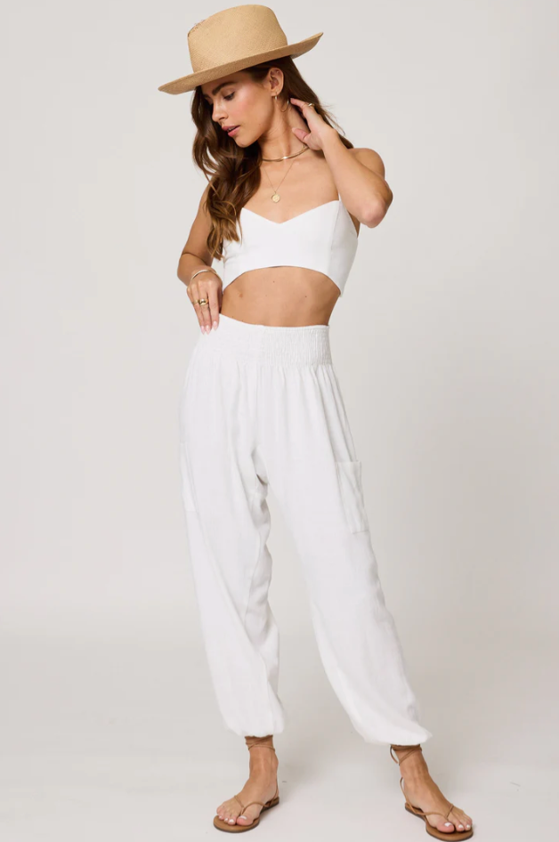 Easy Cargo Beach Pant - White