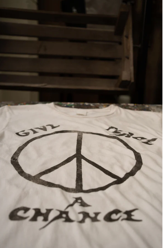 John Lennon Give Peace a Chance Crew Tee