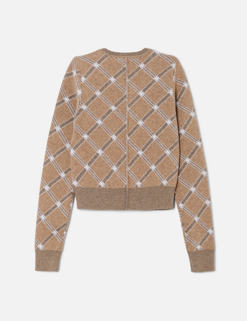 Cropped Crewneck Cardigan